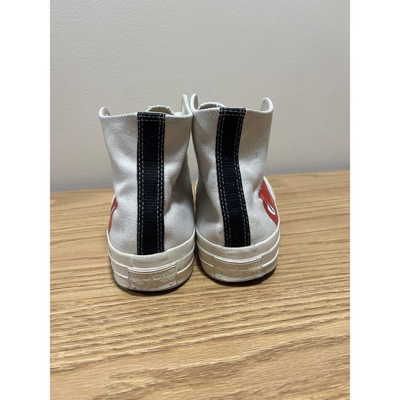 Converse Chuck 70 Hi Comme Des Garçons White Red Men's Size 9 150205C - Picture 4 of 11